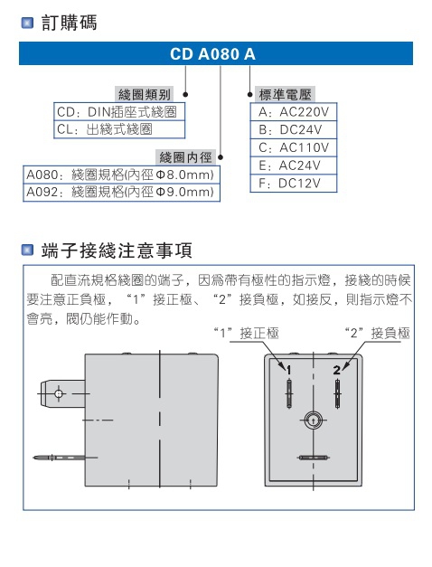 亞德客普通線圈